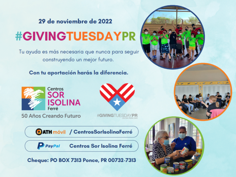 Con tu aportación harás la diferencia Giving Tuesday Puerto Rico