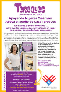 Apoyando Mujeres Creativas: Apoya el Sueño de Casa Tereques